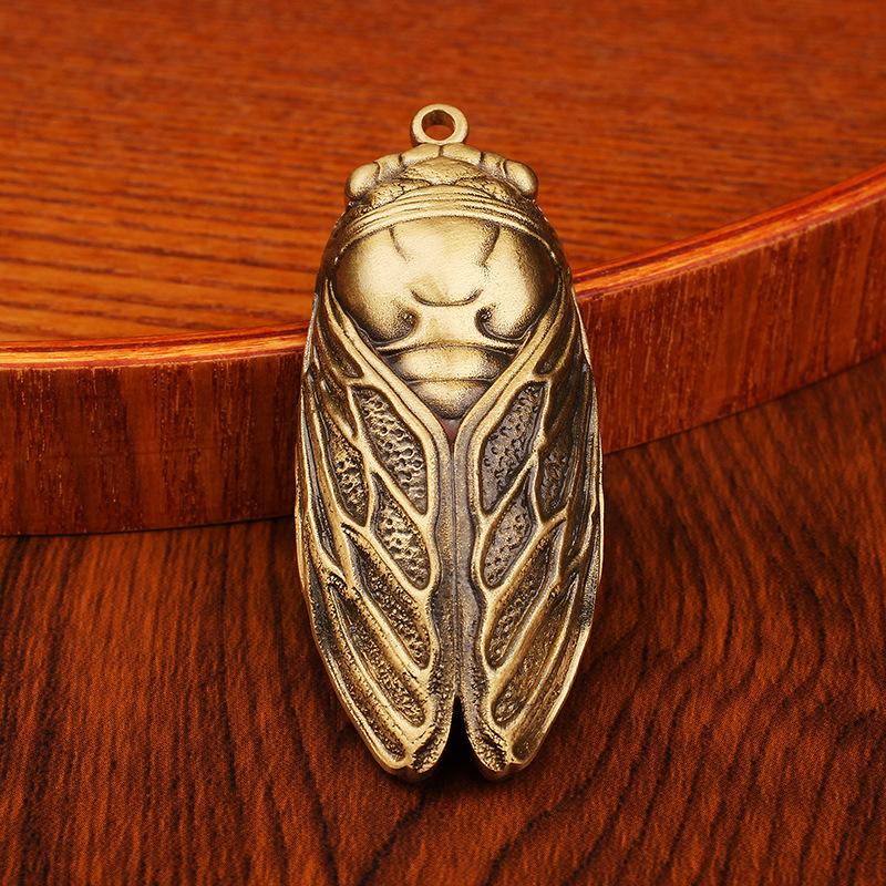 Ich weiß, reines Messingornament, Schlüsselanhängeranhänger, großer Griff, antikes Metallhandwerk, Kupferprodukte.