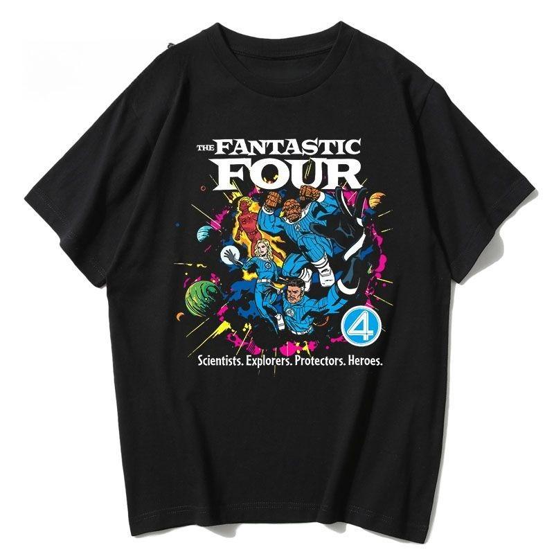 Genuine New Fantastic Four Short Sleeve Super British Peripheral Emerging Planet Devourer Versatile T-Shirt