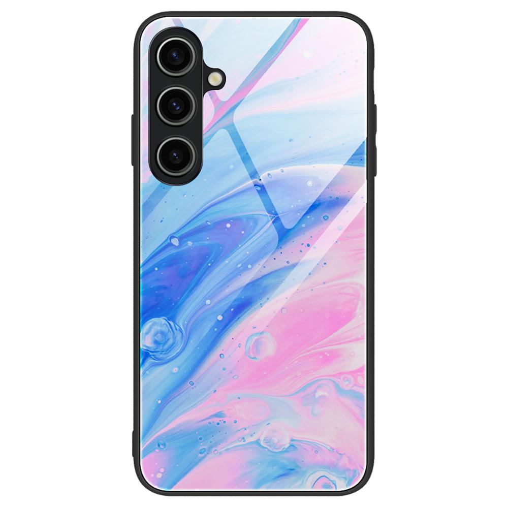 

For Samsung Galaxy A55 5G Case Marble Painted TPU+PC+Tempered Glass Protective Cover DL05