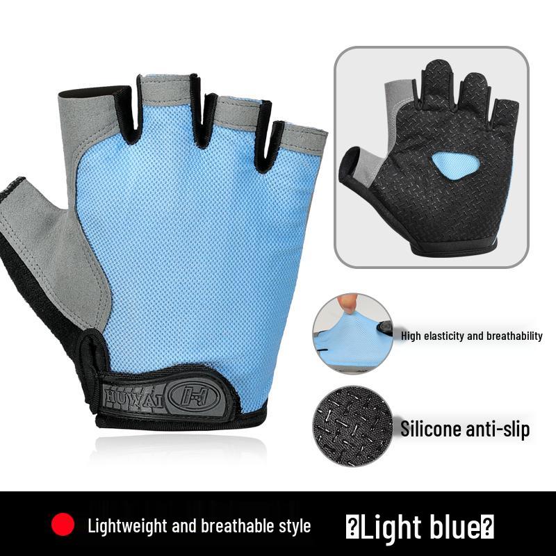 

Unisex Anti-slip Half-Finger Sports Gloves for Fitness, Cycling, Mountaineering, and Pull-ups S Palm Circumference 16-19