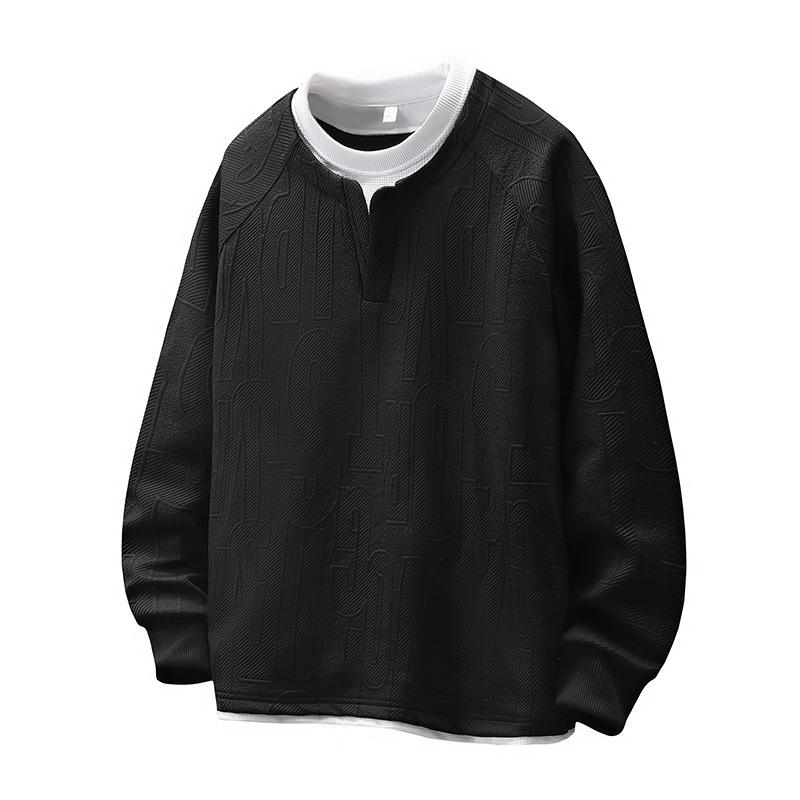 Men's Plus Size Fleece-Lined Two-Piece Style Hoodie - Autumn/Winter Casual Loose Fit