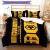 Wolves Football Club Emblem Printed Pattern Duvet Cover Set – Includes 1 Duvet Cover and 2 Matching Pillowcases Bedroom Decor Christmas Gifts
