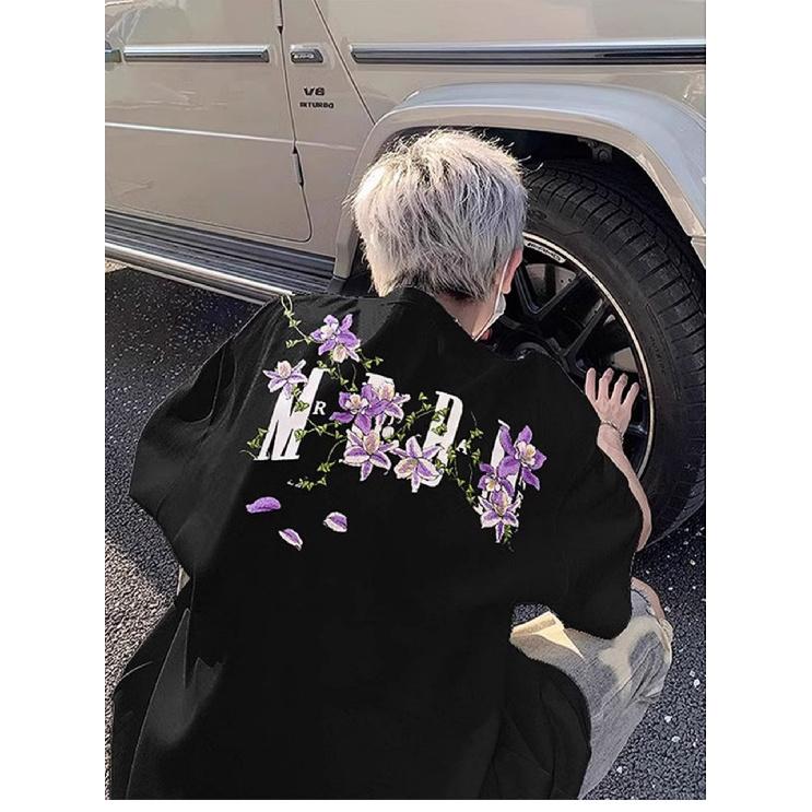 

Свободная футболка с коротким рукавом для мужчин, летний топ с принтом букв, мужская футболка с круглым вырезом, модная брендовая одежда 3XL чёрный