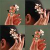 Handmade Chinese Style Silk Velvet Flower Hair Clip Women Side Bangs Decorative Accessory