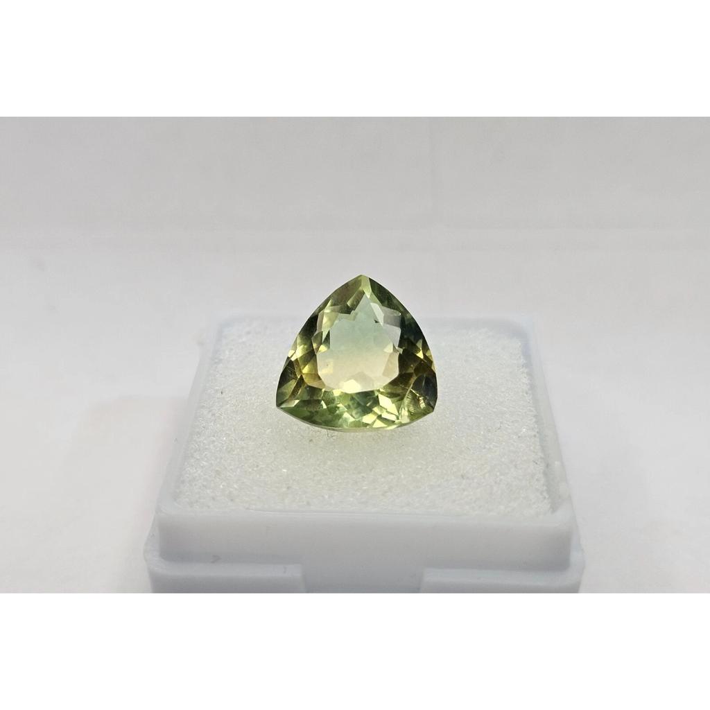 Certified Natural Bi-Color Tourmaline Trillion Cut 5-6 Ct Stunning Gemstone