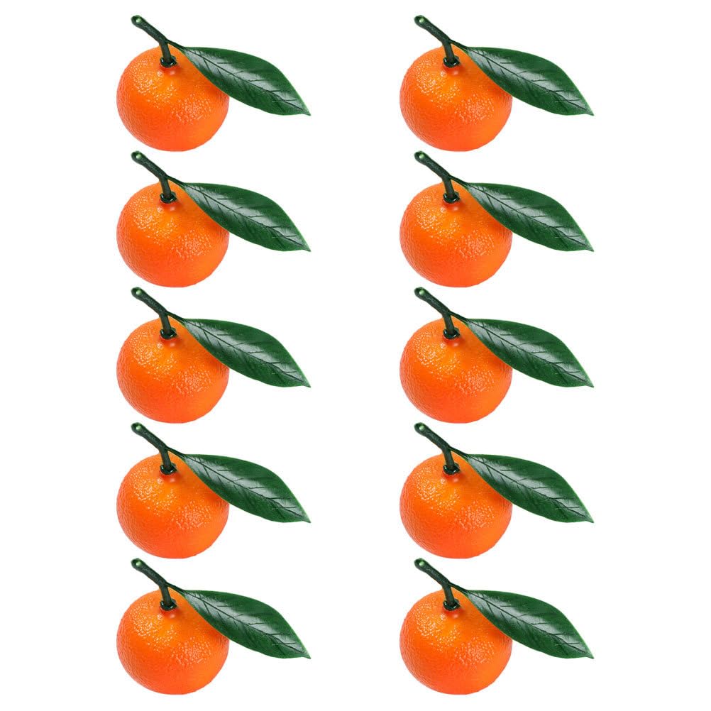 

COHEALI Artificial Fake Fruit Food Orange Models of Made of PVC and for Desk Home Shop Home Artificial Fake Food Photo Imitation Decorations 20-Piece