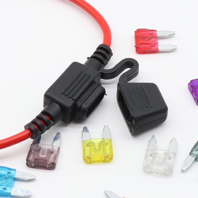 1pcs Waterproof Auto Inline Mini In-Line Fuse Holder + 1pcs Fuse Inserts Fuses4
