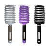 Plastic Scalp Hair Brush Black White Red Purple Curved Massager Brush Anti-static Wide Tooth Hairdressing Styling Tools