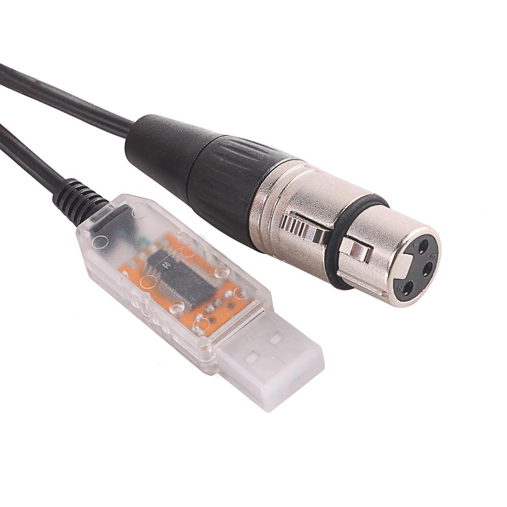 USB To DMX512 Interface Adapter RS485 Signal LED Stage Lighting Controller Dimmer Cable for PC Freestyler DMXcontrol SGM DMXking