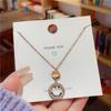 Design Titanium Steel Does Not Fade Smiling Necklace Female, Design Zircon Smiley Face Pendant Internet Celebrity Jewelry