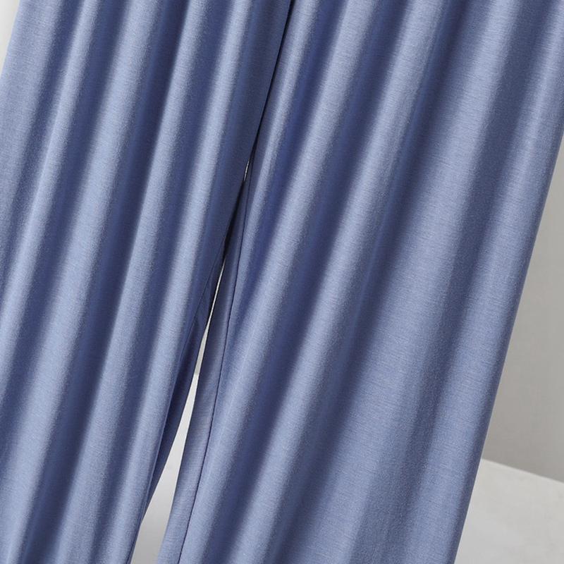 Damskie Gładkie Luźne Spodnie z Modalnego Materiału Codzienne Spodnie do Domu