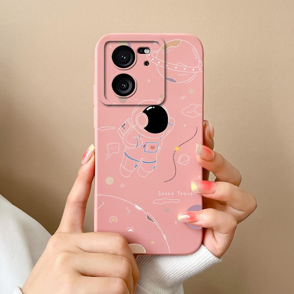 Case For Xiaomi 13T Pro Candy Painted Flowers Phone Cover For Xiaomi 13 T 13TPro Soft Liquid Silicone Shockproof Bumper Coque