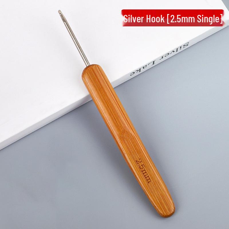 Carbonized Bamboo Handle Crochet Hook for Dreadlock Hair Extensions and Knitting