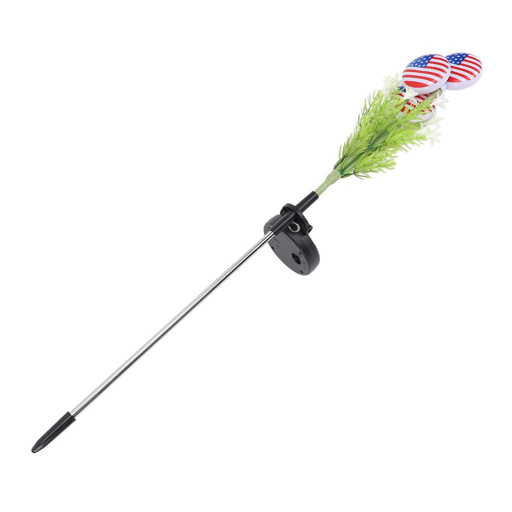 Amerikan Bayrağı Güneş Işığı LED Su Geçirmez Toprağa Sabitlenebilir Çim Lambası Bağımsızlık Günü Dekorasyonu fo
