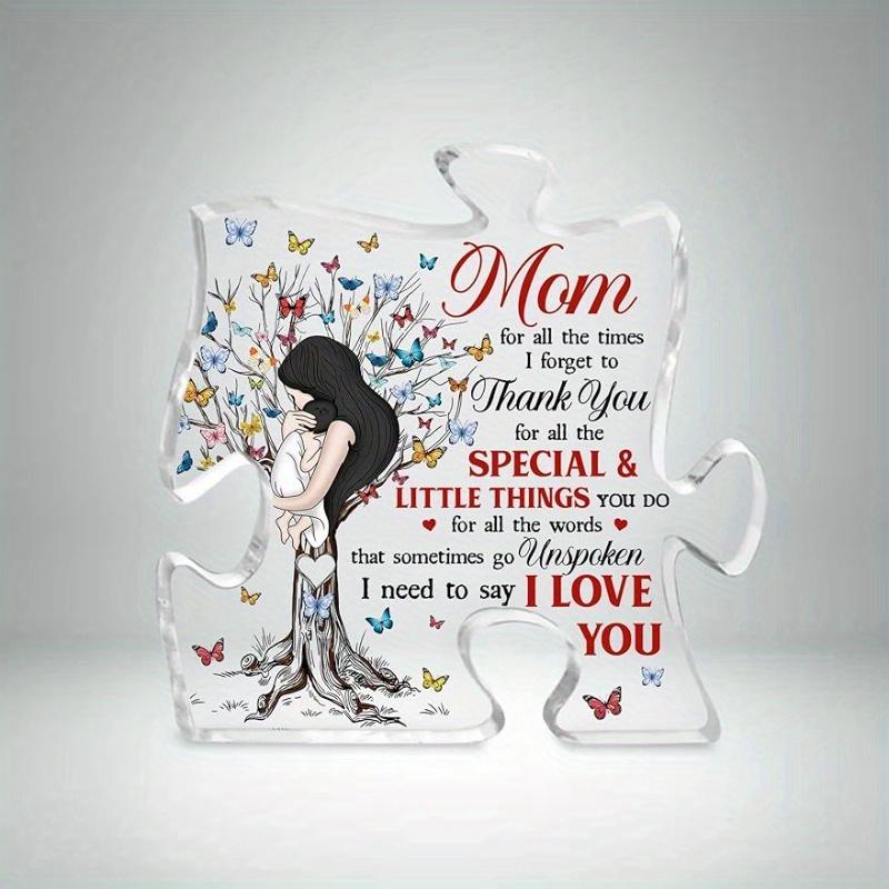 

CEZII Mom Puzzle Sign - Butterfly Desk Gift for Mother s Day from Family чистый