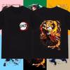 Demon Slayer Kyojuro Rengoku Cotton TShirt Anime Graphic Print Casual Streetwear Style