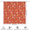 Fruit Pattern Shower Curtain With Cartoon Design For Bathroom Decor Peach Color, Waterproof Fabric Suitable For Kids' Rooms Or K