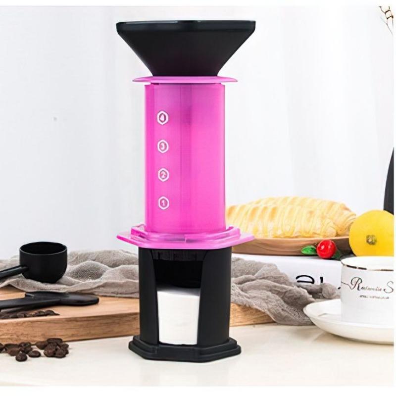 

Capsule Hand-brewed Coffee Machine French Espresso Portable Hand-pressed Coffee Machine Acrylic PP Material Home Office рожевий