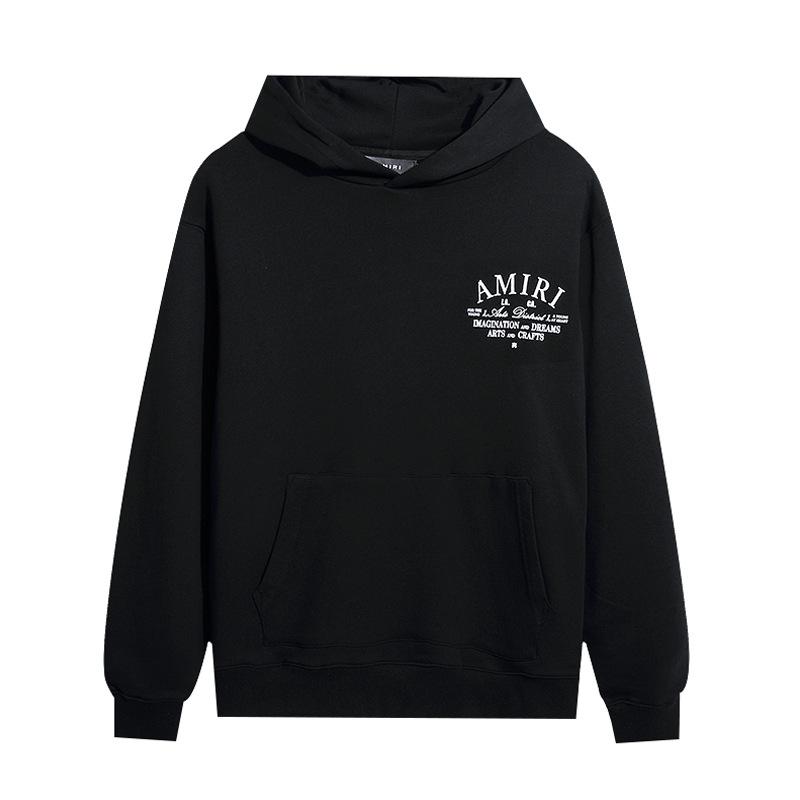 AMIRI Unisex High-Definition Print Casual Hoodie - 2024 Autumn/Winter American Trendy Collection