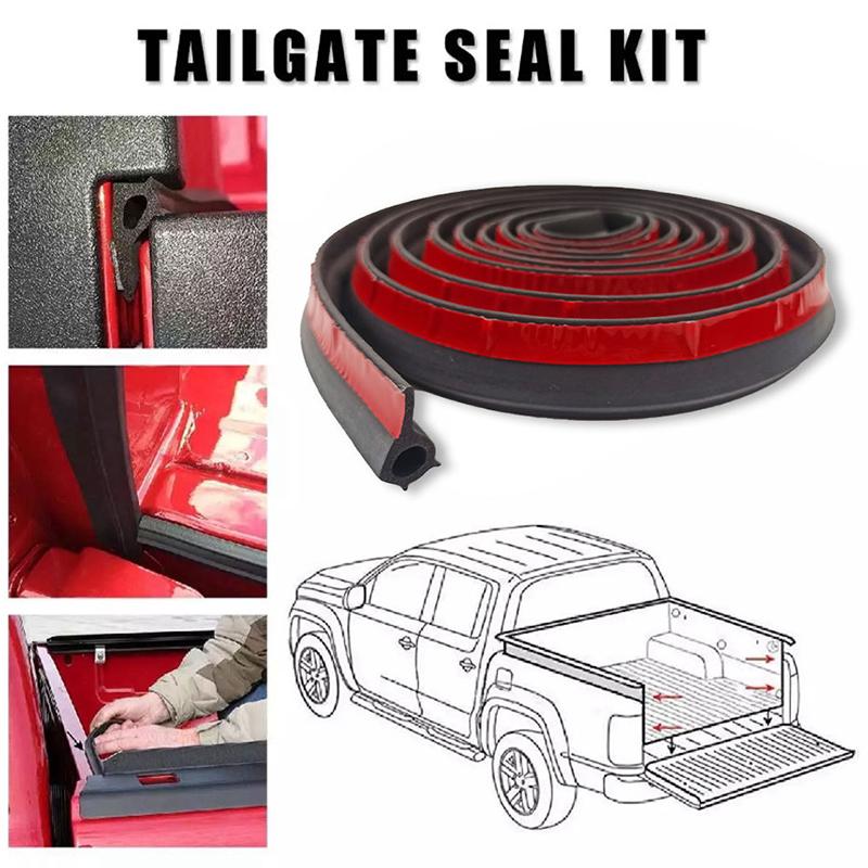 SEAMETAL 3/5m Universell Pickup Værstrips Gummi Selvklebende Bakluke Tetningssett