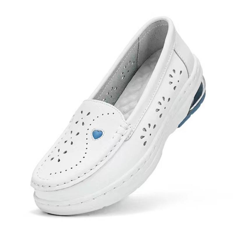 Medical care work shoes Hospital professional nurse shoes Leather platform sole single shoes Non-slip comfortable breathable soft sole nurse shoes
