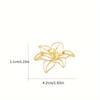 Elegant Hollow Lily Brooch, Women'S Fashion Lapel Pin