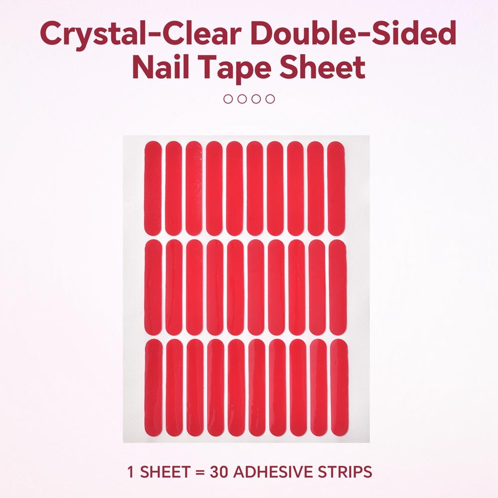 Doppelseitiges Nagelkunst-Klebeband Nagelkunst-Display Rückstandsfreies Klebeband Falsche Nägel Displayständer Kleber Transparentes Wasserdichtes Klebeband