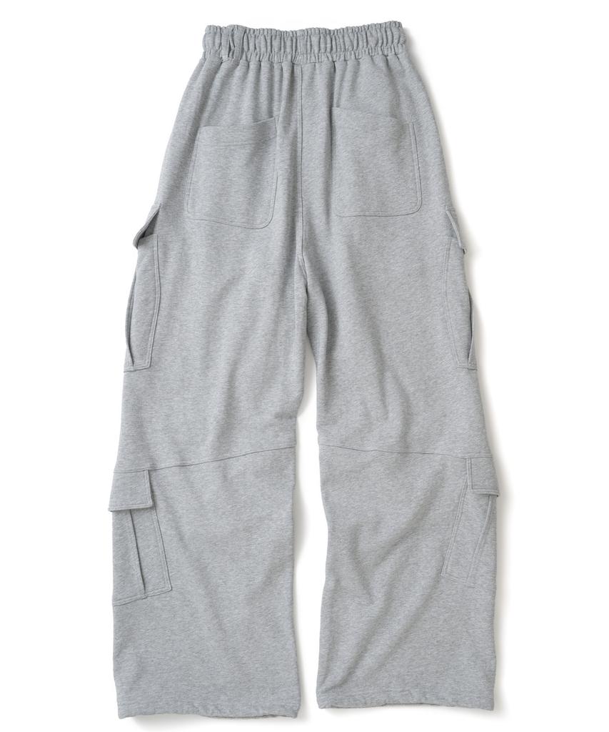 NOT4NERD Diagonal Panel Dart Cargo Sweat Pants - Gray