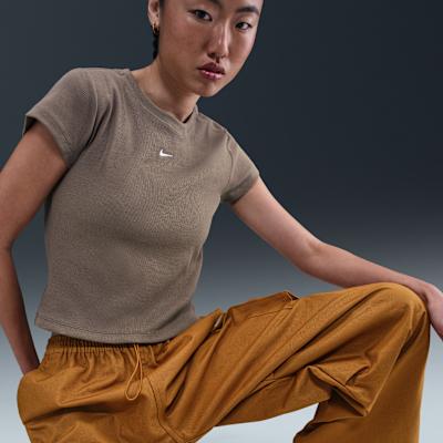 Nike Sportswear Women's Tight Ribbed Short Sleeve T Shirt