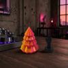 Durable Plastic Holiday Decoration 3D Printed Christmas Tree Fidget Toy with Middle Finger Figurine, Modern Minimalist Anti-fade Ornament Desk Decor,