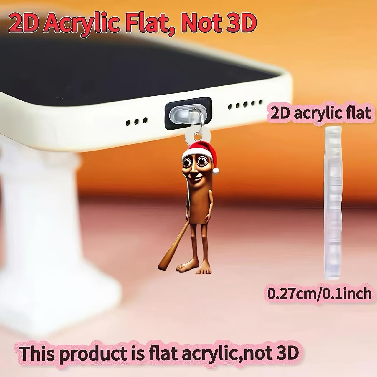 

Креативная заглушка для телефона в виде палочного человечка в рождественской шапке, эффективно предотвращает попадание пыли, обеспечивает продуманную защиту для портов телефона For iPhone5-14