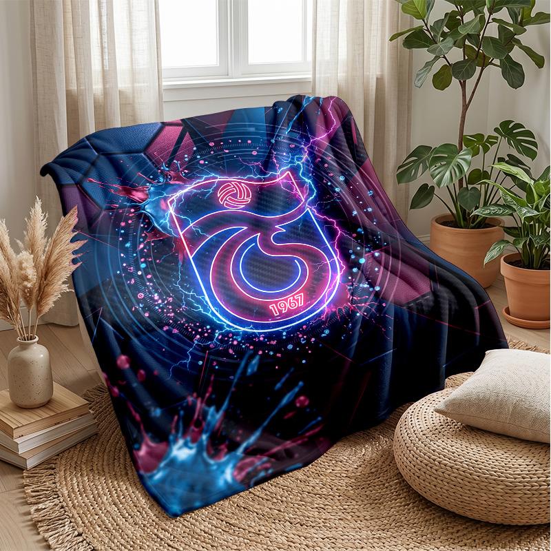 Coperta in Morbido Pile di Flanella Trabzonspor FC Leggera Accogliente Calda Coperta da Lancio per Divano Letto Decorazione per la Casa