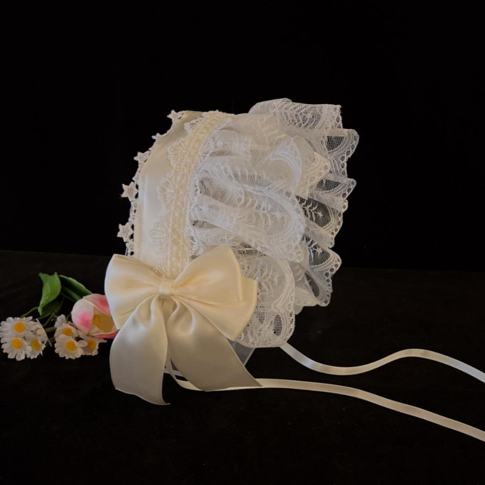 Ribbon Bow Cosplay Headpiece Lace Trim Anime Headband Lovely Lace Headband For Maid Costume