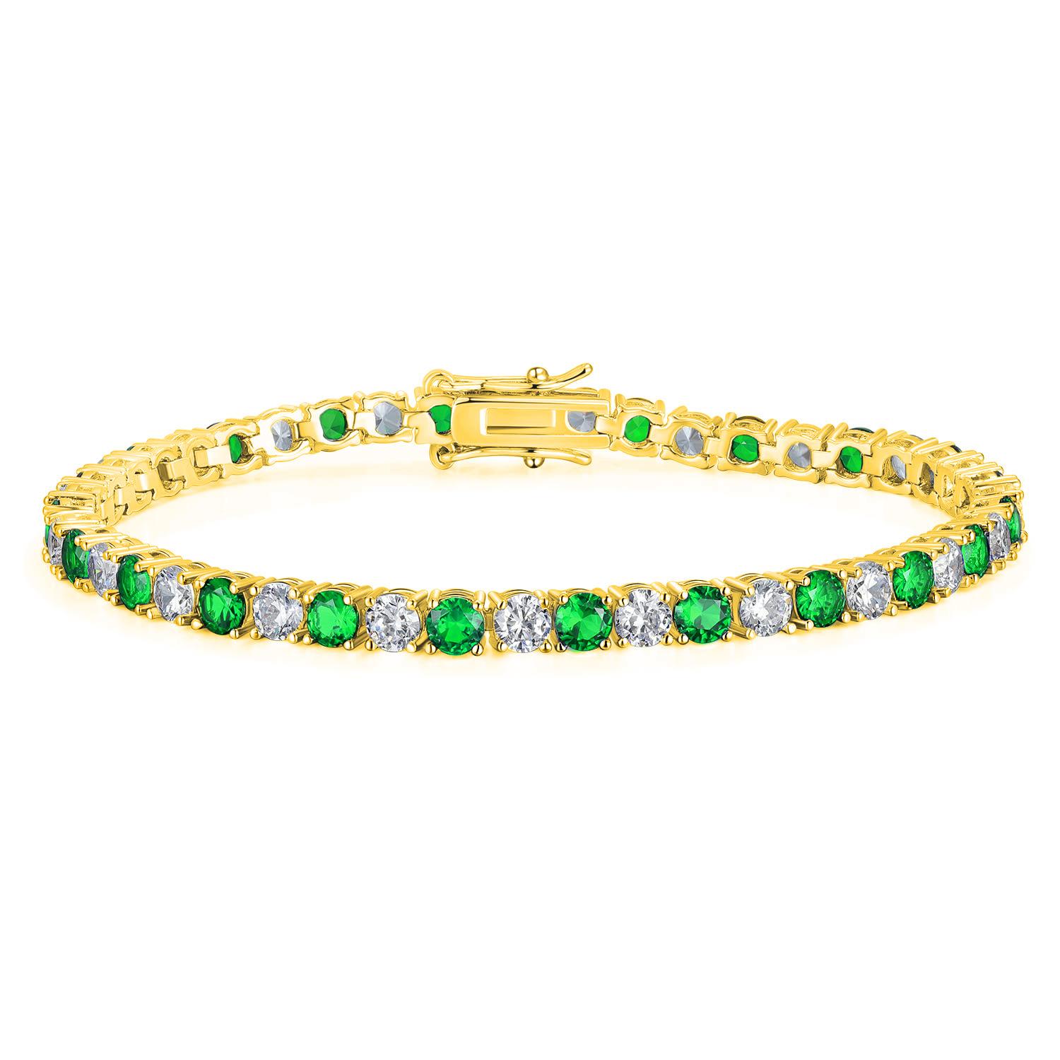 

Дизайн медного браслета-теннис с круглой циркониевой застежкой 4 мм 6.0in