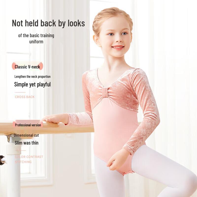 

Aiwuge Kids Long Sleeve Ballet & Chinese Dance Leotard (Upgraded Nylon 2.0) 170