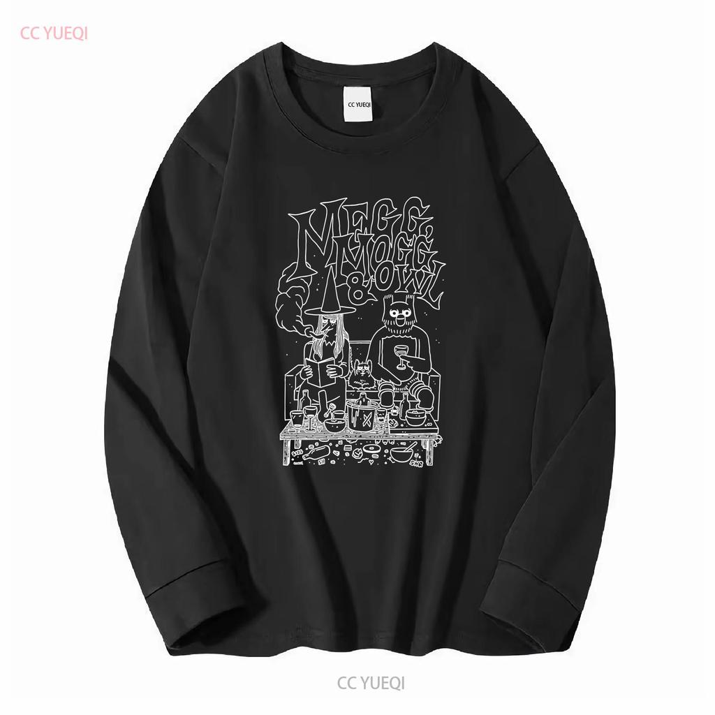 Simon Hanselmann Megg Mogg Owl X SHQ Black T Shirt Size L Comic Long or Short Sleeves Vintage Washed Casual Soft Homme