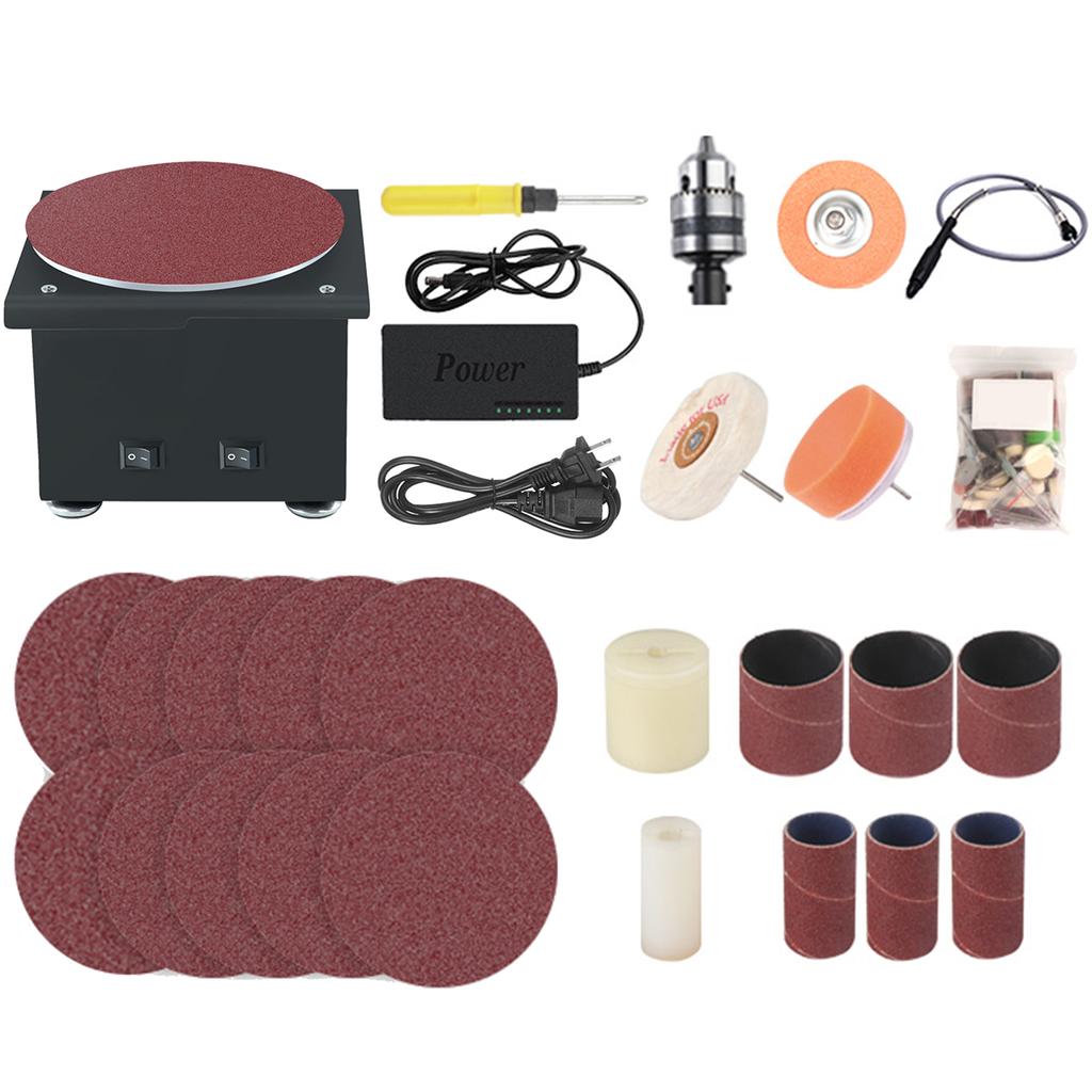 Mini Bench Disc Sander and Sanding Roller with Flexible Extension Rod Kit Electric Edge Sharpener 7