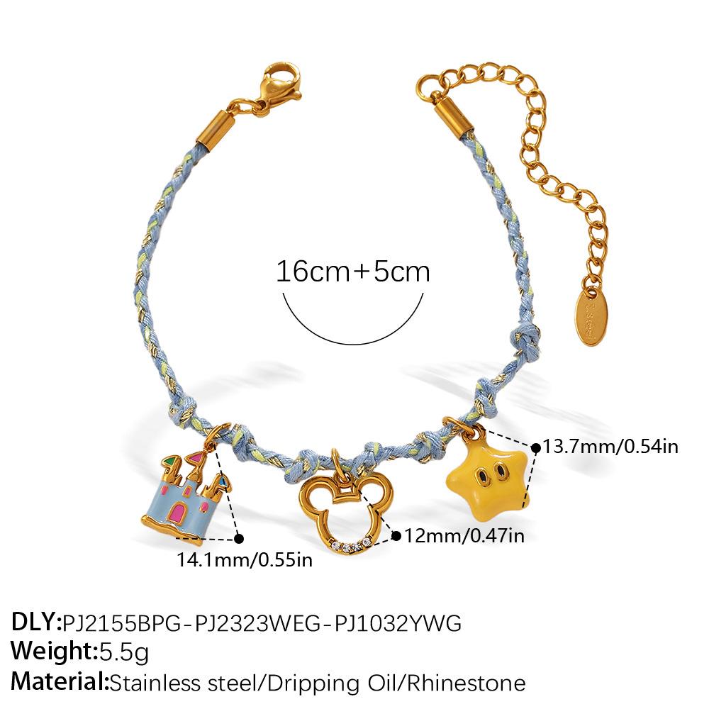 

European and American Summer Gentle Small Fresh Holiday Style Bracelet Necklace DIY Multi-element Pendant Woven Rope Jewelry 2026