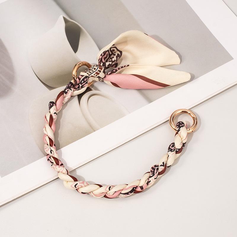 Evelyn Silk Scarf Woven Handbag Strap Chain - High-End Replacement Accessory