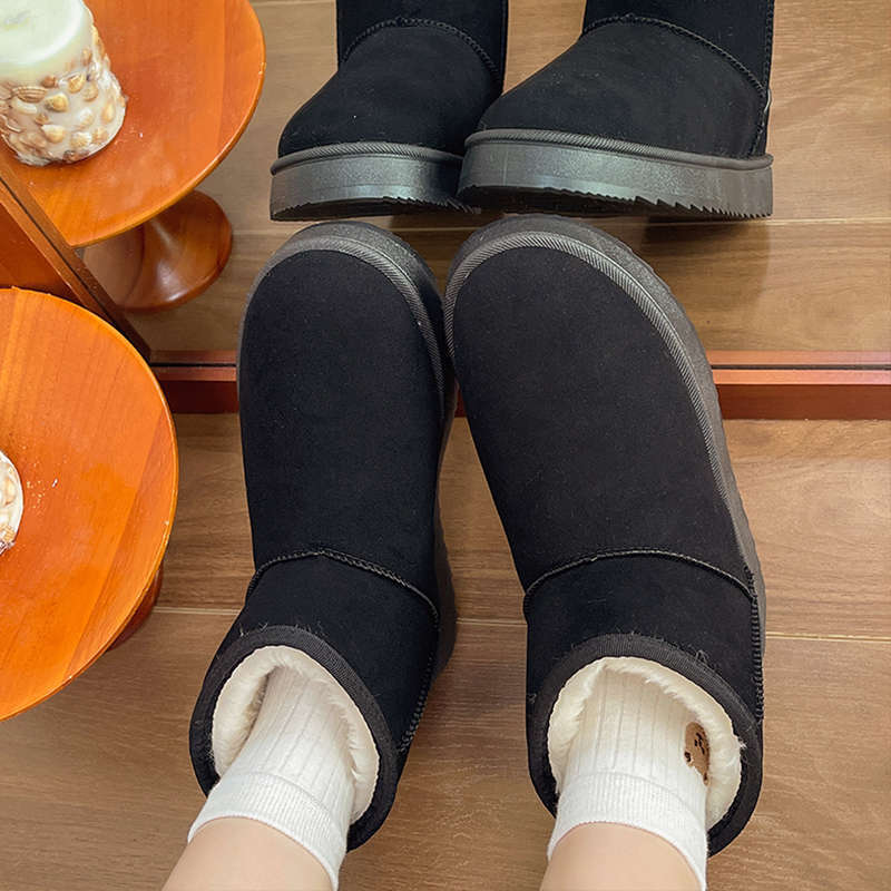 Fleece-lined Platform Booties Round Toe Ladies Shoes Hot On Offer Trend 2025 Women's Snow Boots High Quality Fashion Footwear