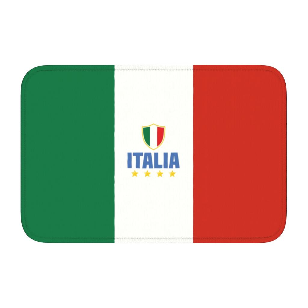 Custom Flag of Italy Doormat Non-Slip Entrance Kitchen Bath Floor Door Mat Bedroom Balcony Carpet Rug