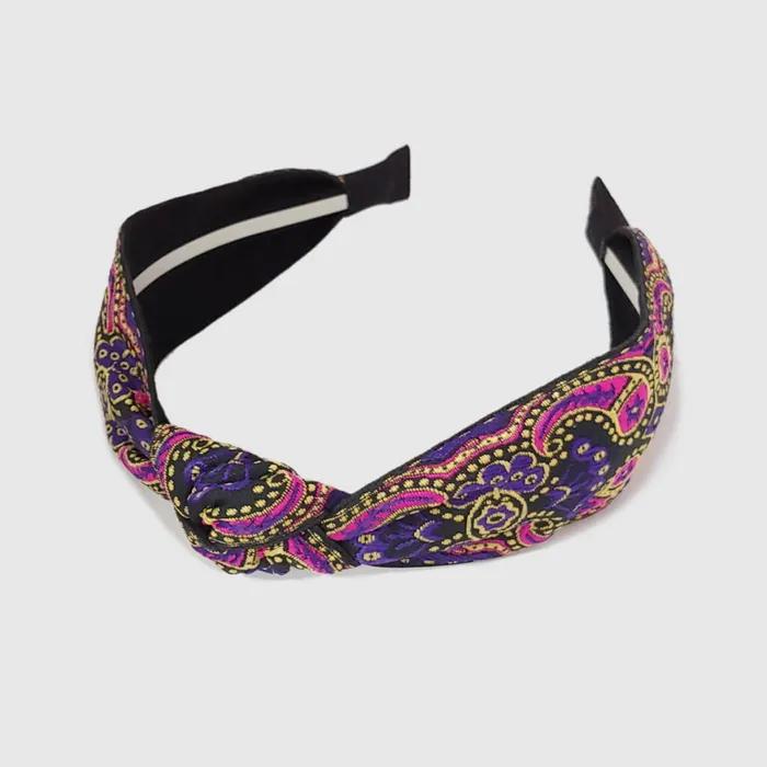 LALA Ethnisches Paisley Haarband - Violett