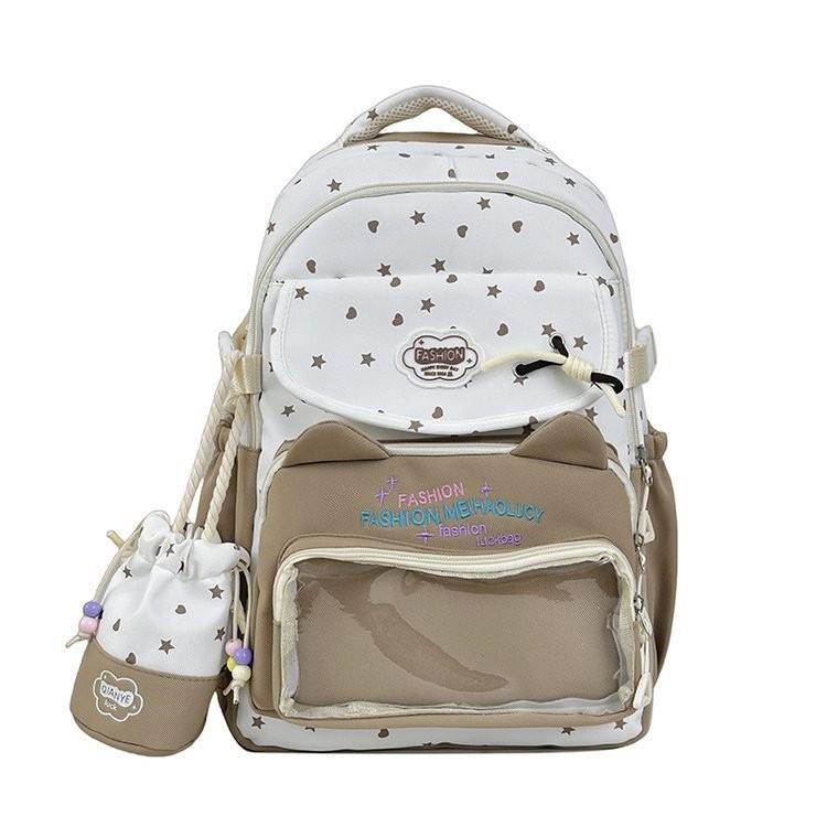 Schoolbag cute star cat junior high school student schoolbag high school large capacity student backpack small fresh girl pain bag baby bag