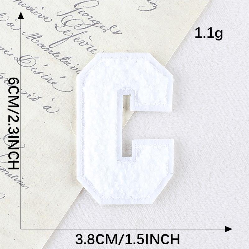 Chenille Embroidered Patch: DIY Clothing Accessories with English Letters