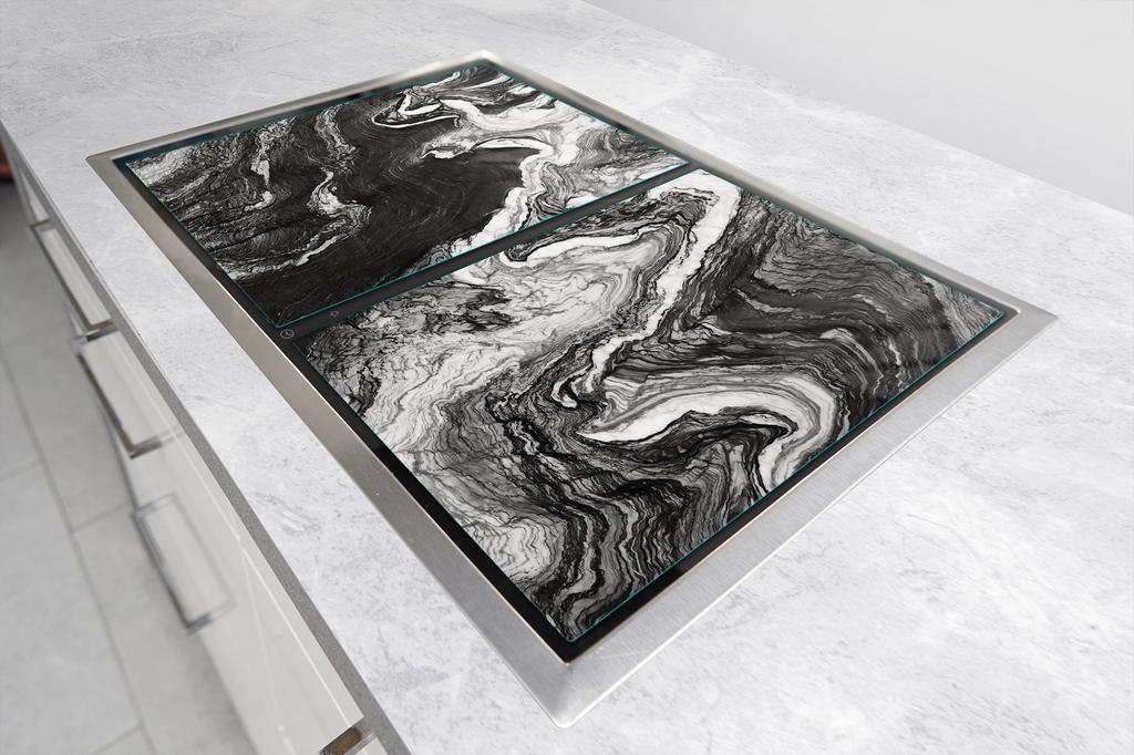 GLAS Schutzplatte Brett 75x52 MARMOR