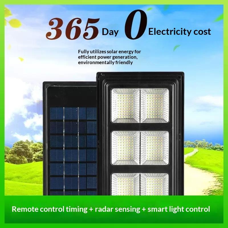 1 ks Solární světlo Komerční LED Venkovní od soumraku do úsvitu Solární pouliční lampa Osvětlení silniční oblasti Vodotěsné Zabezpečovací osvětlení dvorku