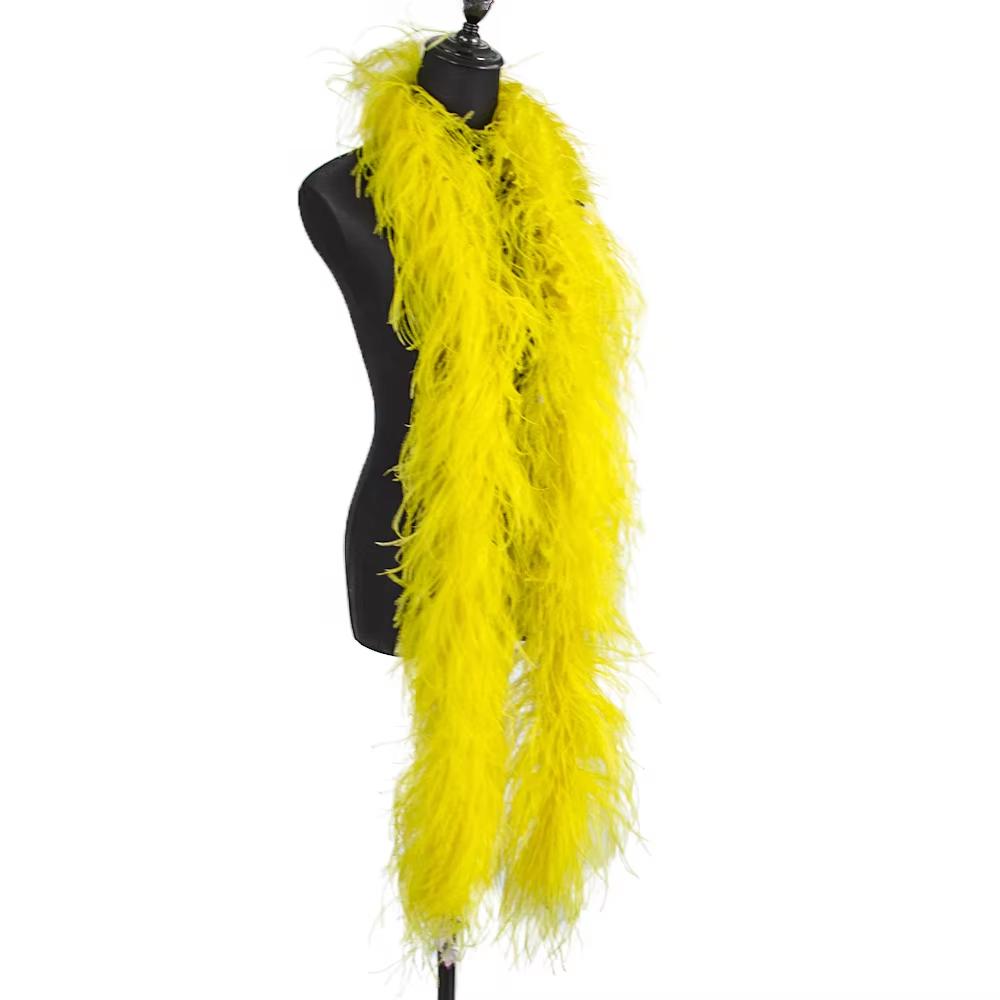 DIY 6 Ply Ostrich Feathers Boa 0.5M/1M/2M/3M Long Feather Shawl Costume Boa Plumes Carnival Clothes Dress Sewing Feather Trim Crafts