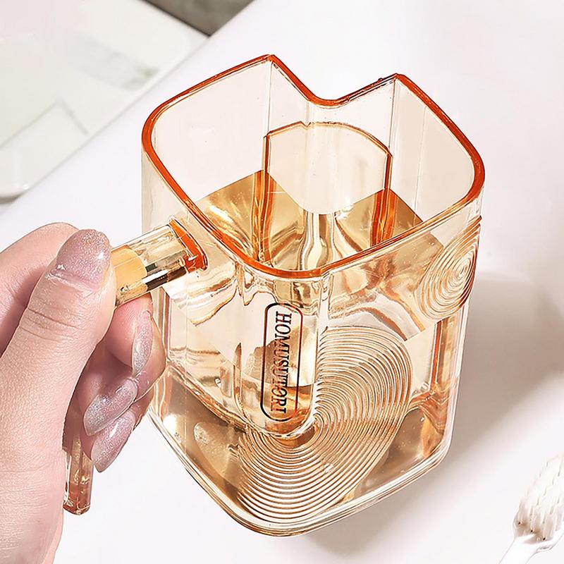Light Luxury Toothbrush Cup Reusable Drink Tumbler For Mouth Washing With Draining Hole Mouthwash Cup Bathroom Hotel Supplies