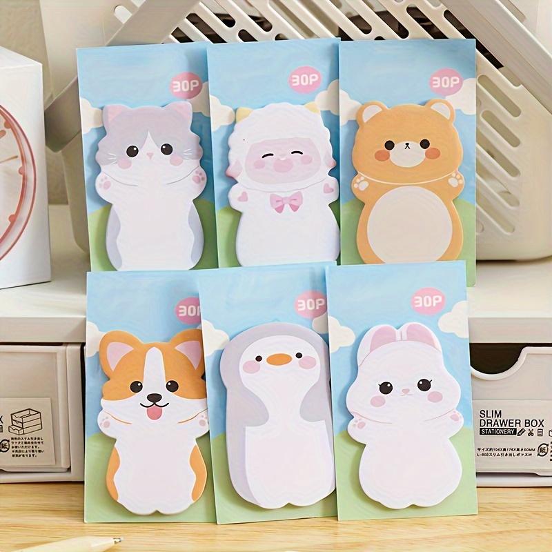 Vibrant Cartoon Animal Sticky Notes Pad - Colorful, Adorable, and Fun Stationery for Students, Teachers, and Office Use - Perfect for Note-Taking, J