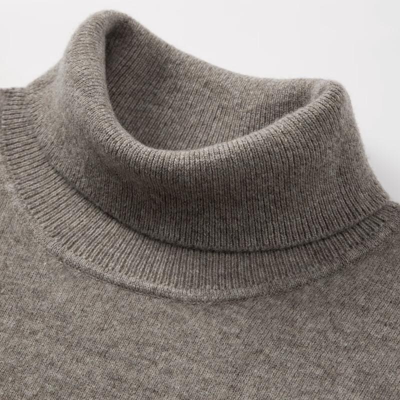 FAPAI.EC Men's 100% Wool Turtleneck Base Layer Shirt